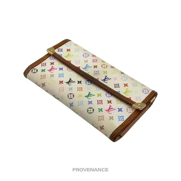🔴 Louis Vuitton International Wallet - Monogram Multicolore White - Picture 4 of 11